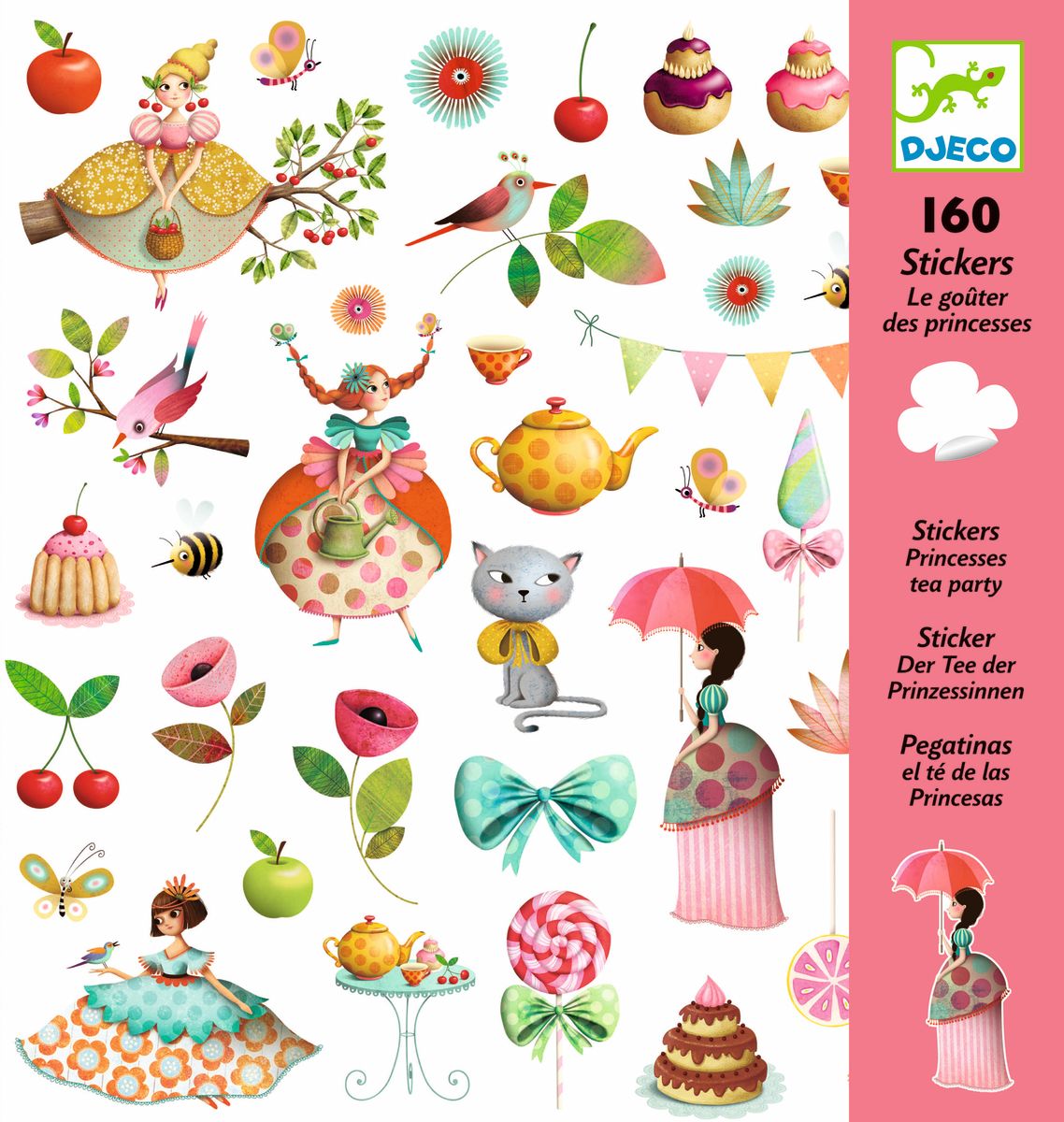 Stickers Princesa del  Té 160 Unidades - Djeco 2