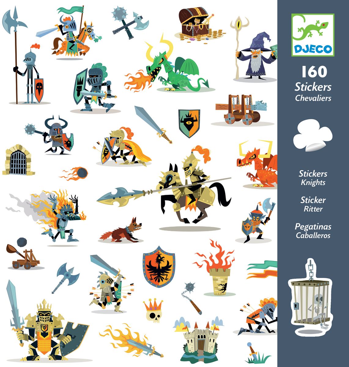 Stickers Caballeros 160 Unidades - Djeco 2