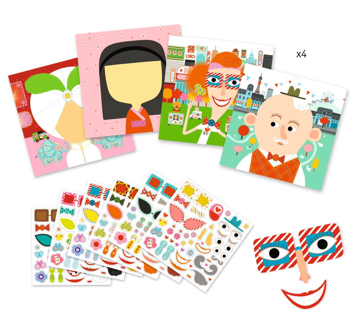 Stickers Crea Tu Cara - Djeco 1