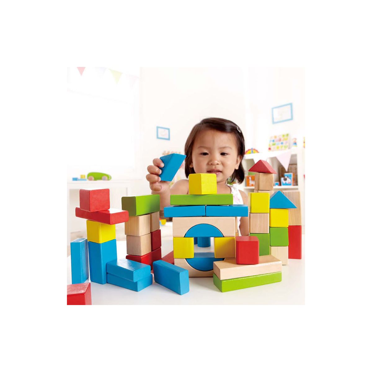 Set Bloques de Color 50 Piezas - Hape 1