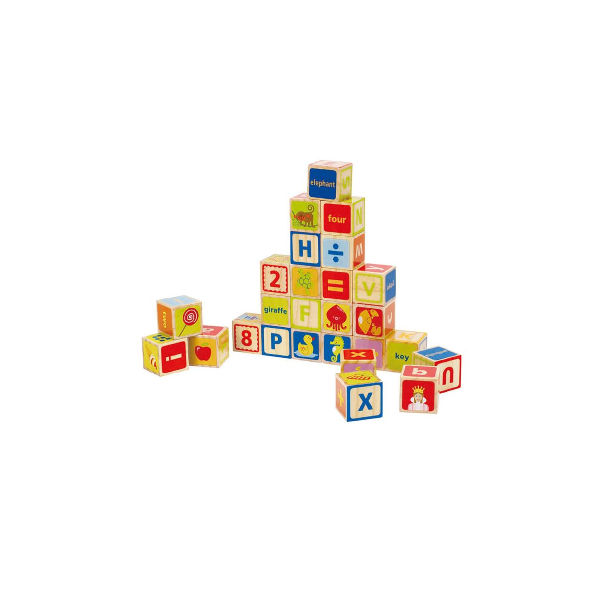 Set de Cubos con Letras Números y Figuras - Hape 1