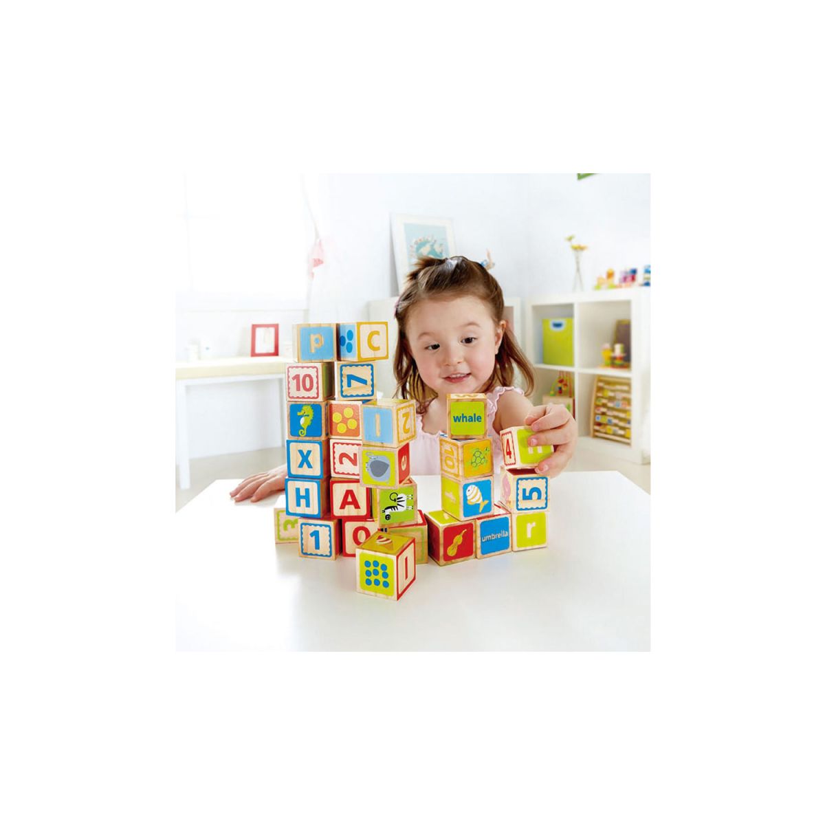 Set de Cubos con Letras Números y Figuras - Hape2