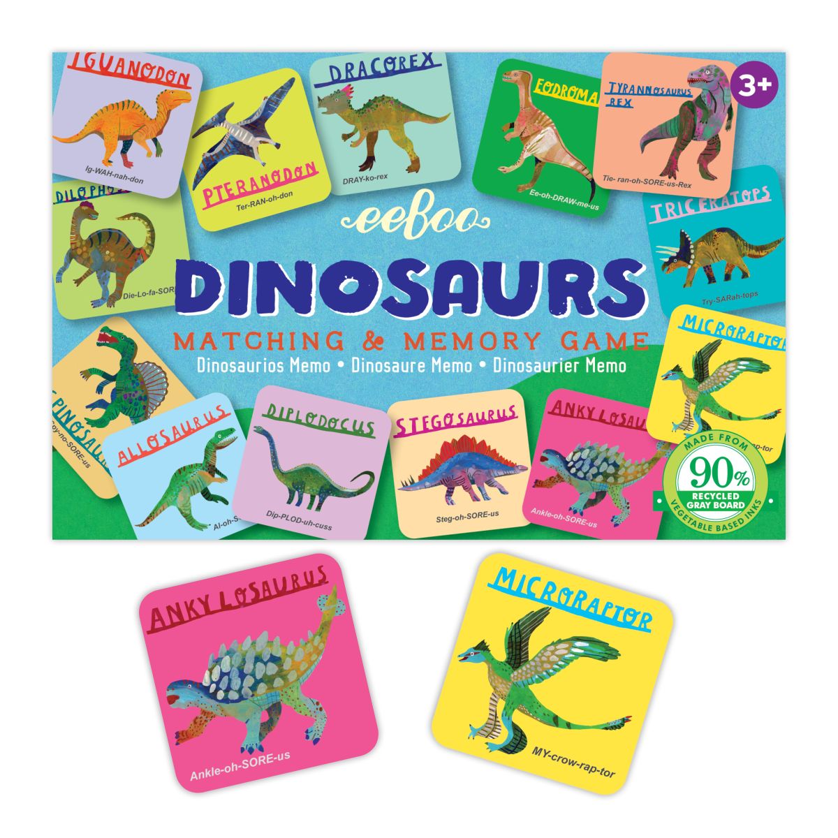 Mini Memorice Dinosaurio - Eeboo1