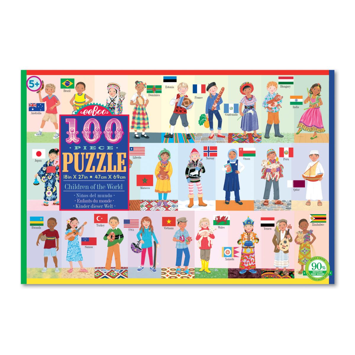 Puzzle 100 Piezas Niños del  Mundo - Eeboo2