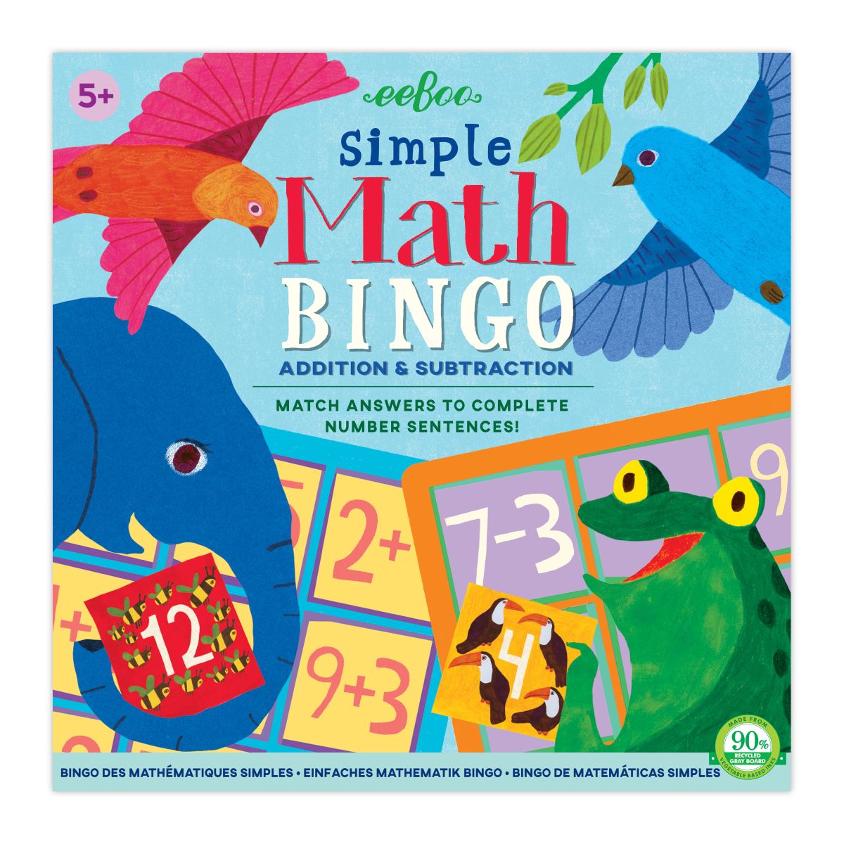Juego Bingo Matemáticas - Eeboo2