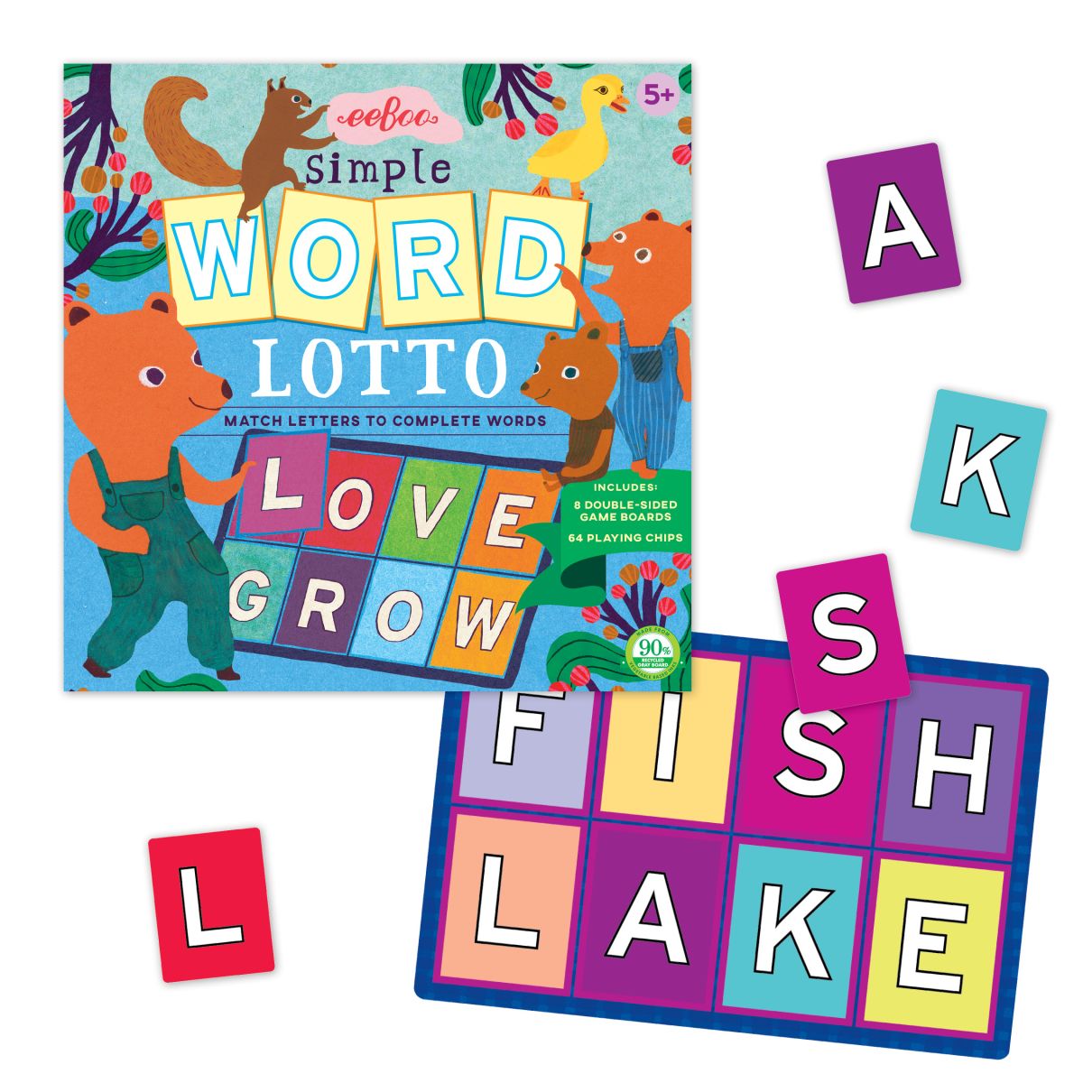 Juego Bingo Simple Word - Eeboo 1