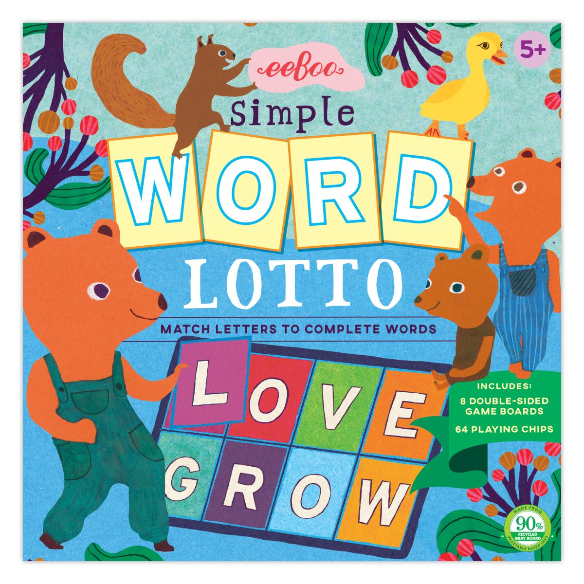 Juego Bingo Simple Word - Eeboo2