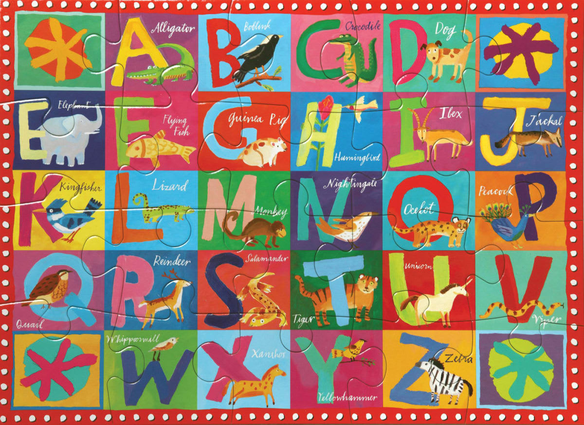 Puzzle 20 Piezas ABC Animales - Eeboo1