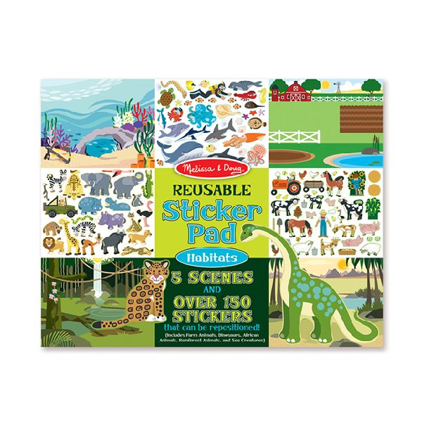 Block de Stickers Reutilizable Hábitats - Melissa and Doug 4