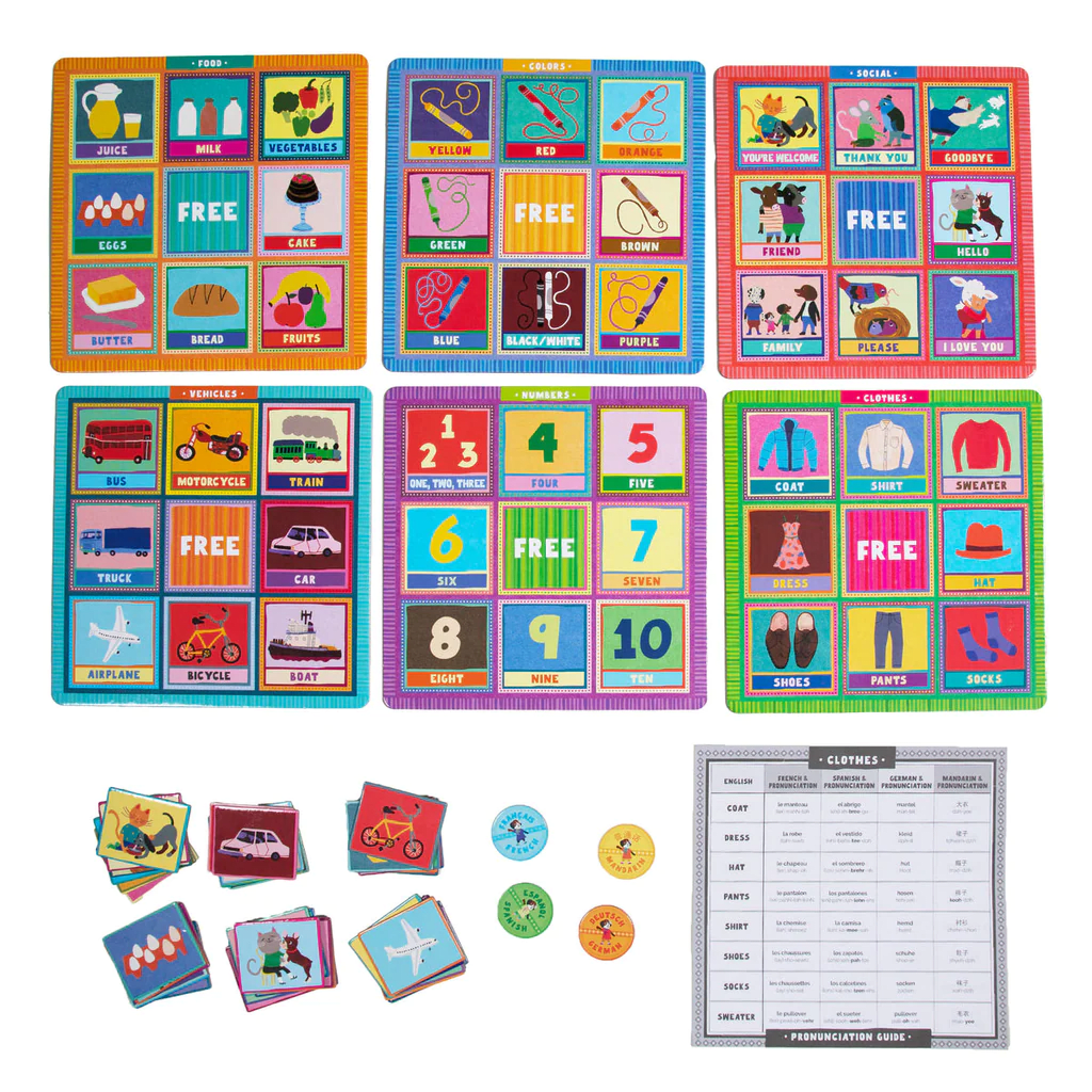 Bingo Cuatro Idiomas - Eeboo1