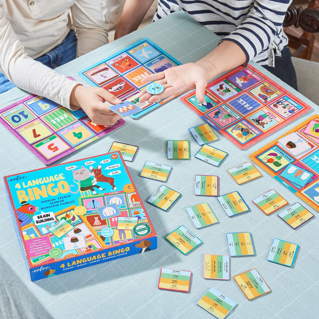 Bingo Cuatro Idiomas - Eeboo3