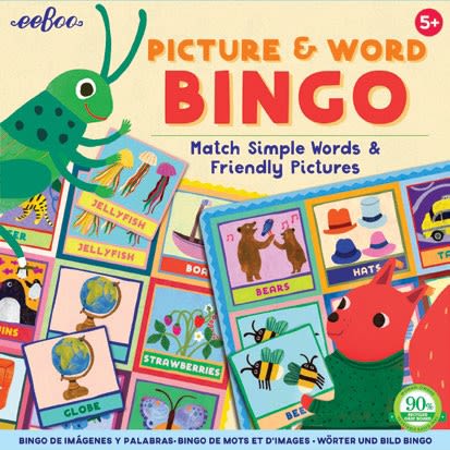 Juego Bingo Figuras y Palabras - Eeboo 1