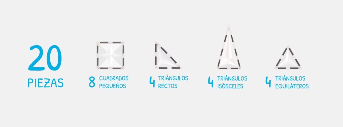 Imanix Clear 20 Piezas - Braintoys3