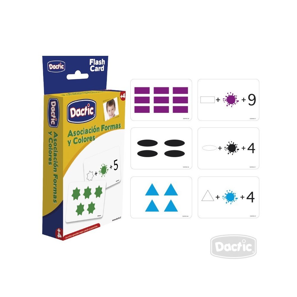 Láminas Asociación Formas Números y Colores - Dactic1