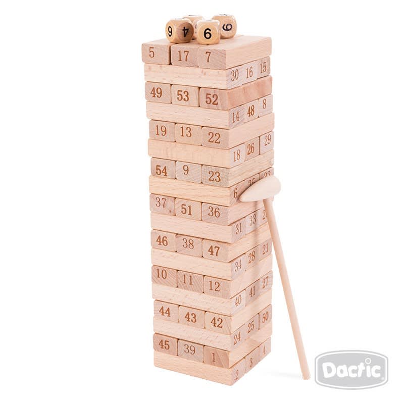 Torre de Bloques de Madera Números - Dactic4