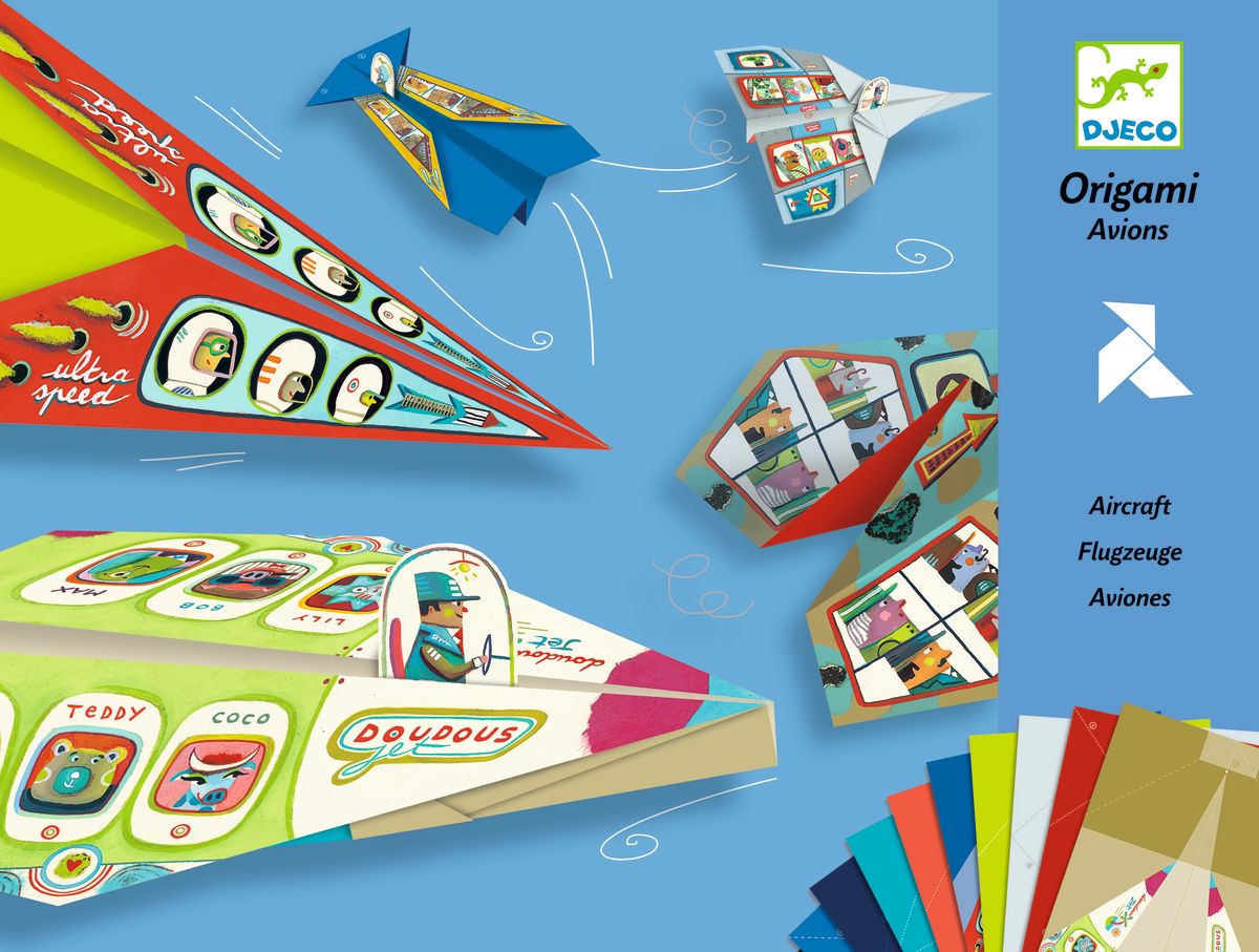 Origami Aviones Celeste - Djeco 1