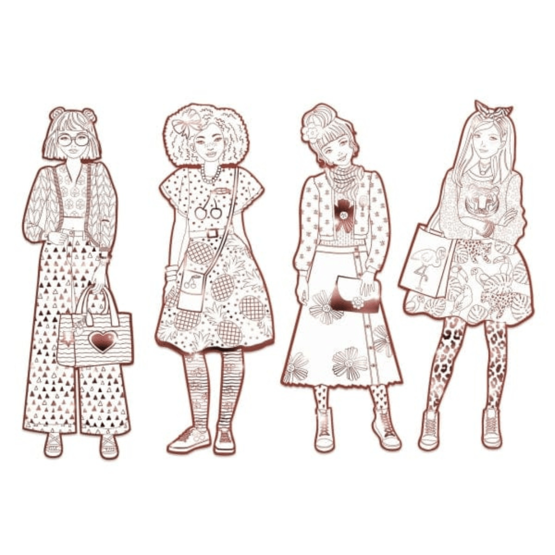 Dibujo para colorear Nina - Djeco 4