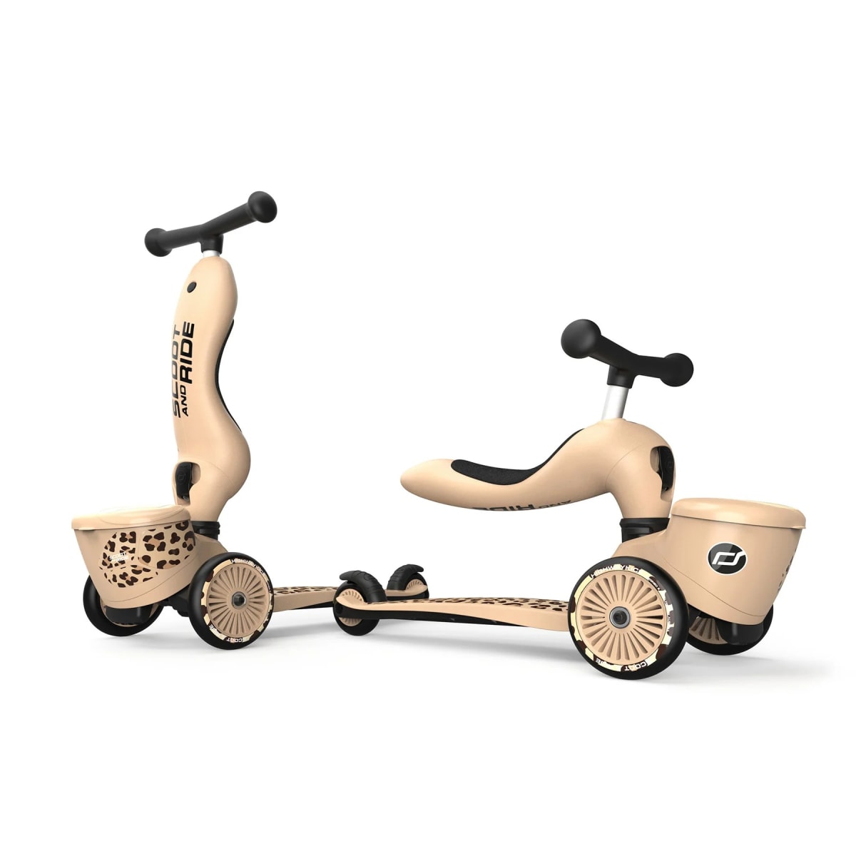 Scooter Monopatín 2 en 1 Highwaykick Leopardo - Scoot and Ride3