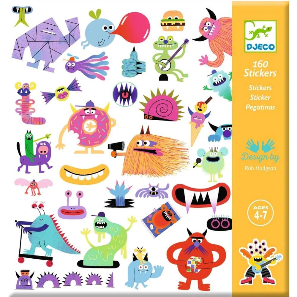 Stickers Monstruos 160 Unidades - Djeco 1