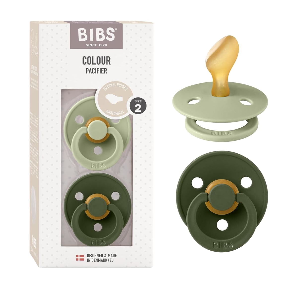 Chupete Bibs Anatómico Talla 2 Sage - Hunter Green 1