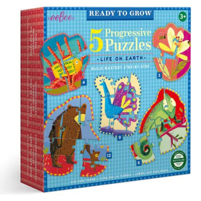 Puzzle Progresivo Vida en la Tierra - Eeboo 3 Puzzle Progresivo Vida en la Tierra - Eeboo 3
