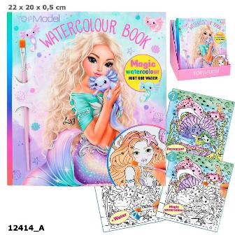 Libro de Acuarelas Mermaid - Top Model 6