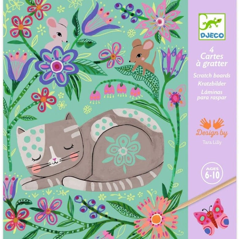 Láminas para Raspar Animales del Jarin - Djeco 1