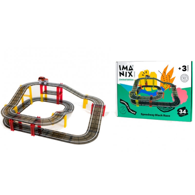 Imanix Pista de Carreras Black 34 Piezas - Braintoys 1