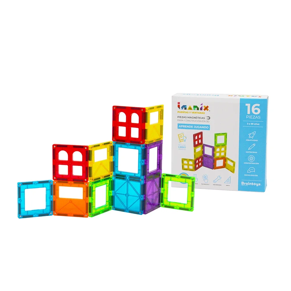 Imanix Set Ventanas y Puertas 16 Piezas - Braintoys 1