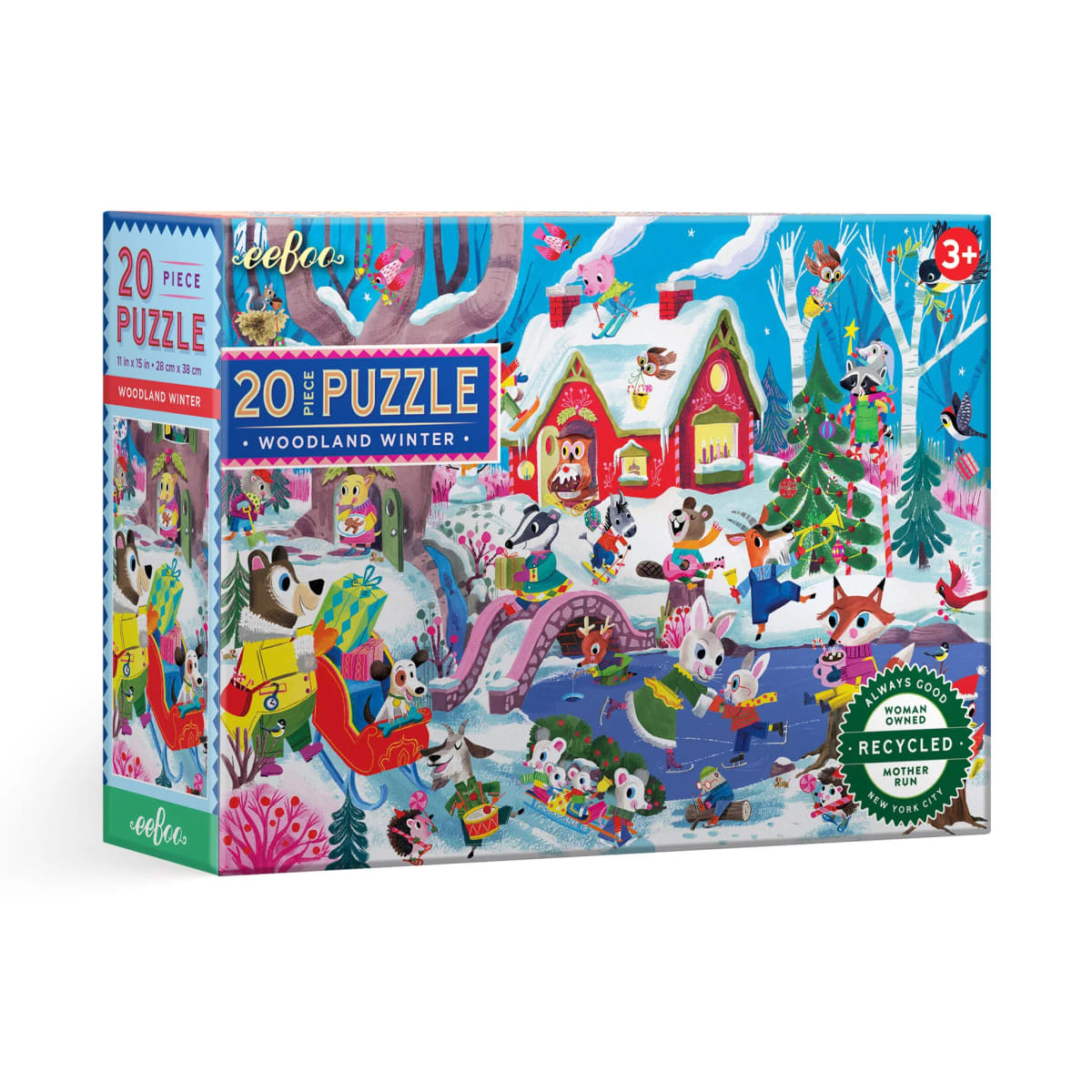 Puzzle 20 Piezas bosque invernal - Eeboo 1