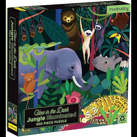 Puzzle 500 Piezas Selva Brilla en la Oscuridad - Mudpuppy 1