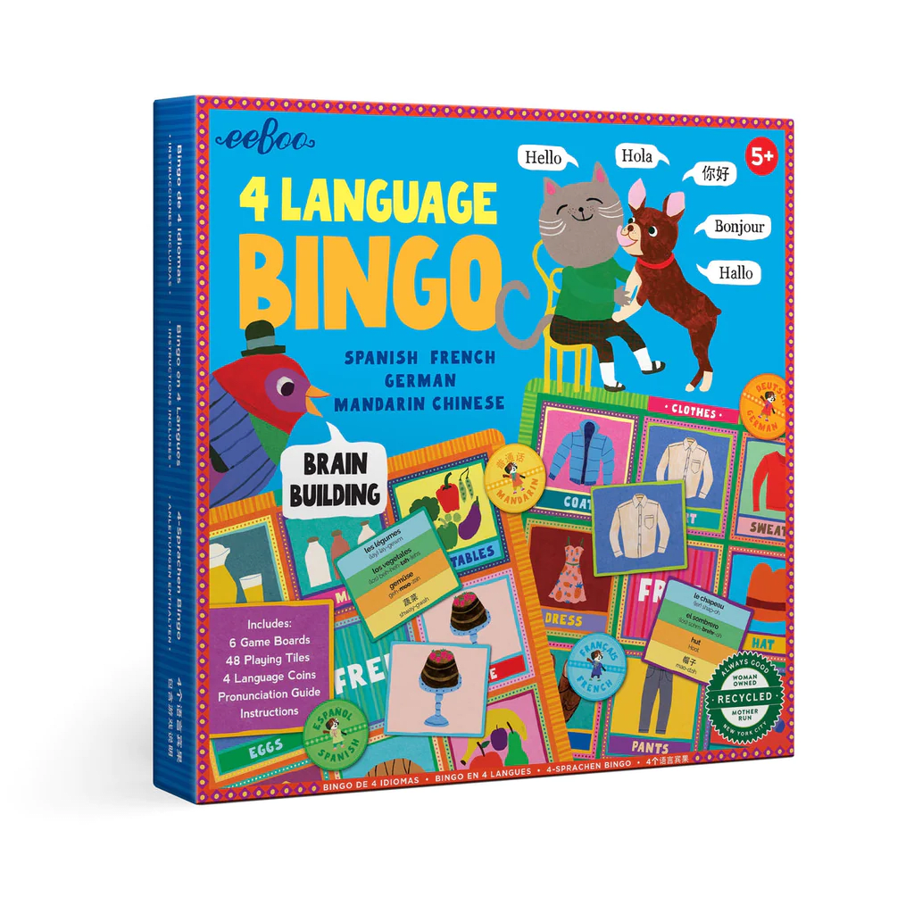 Bingo Cuatro Idiomas - Eeboo 4