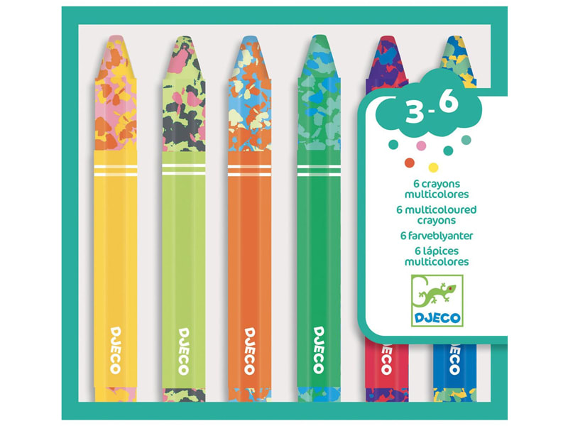 Caja 6 Crayones Multicolores - Djeco 1
