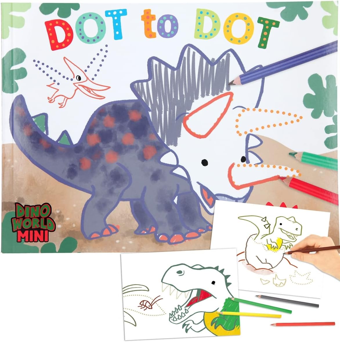 Libro Colerea Punto a Punto DInosaurio - Depesche 3