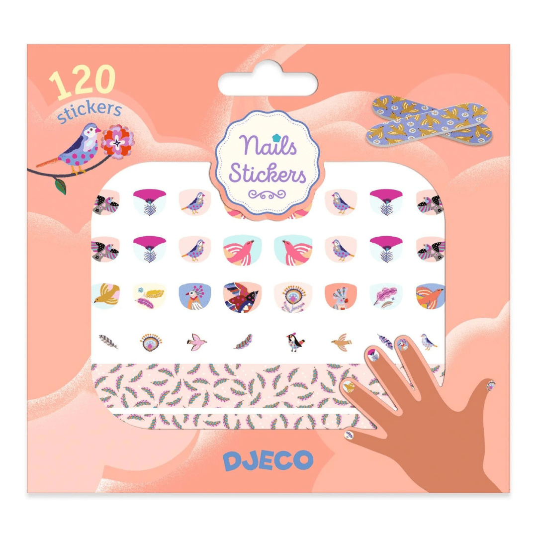 Uñas Stickers Plumas - Djeco 2