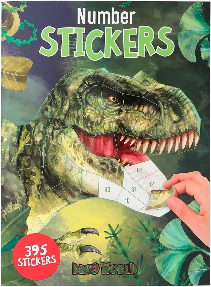 Cuaderno de Sticker por números Dinosaurios - Depesche 5