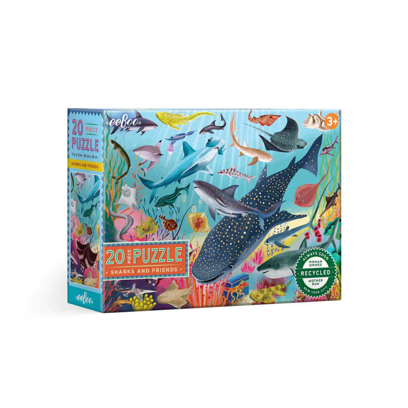 Puzzle 20 Piezas Tiburones - Eeboo 1