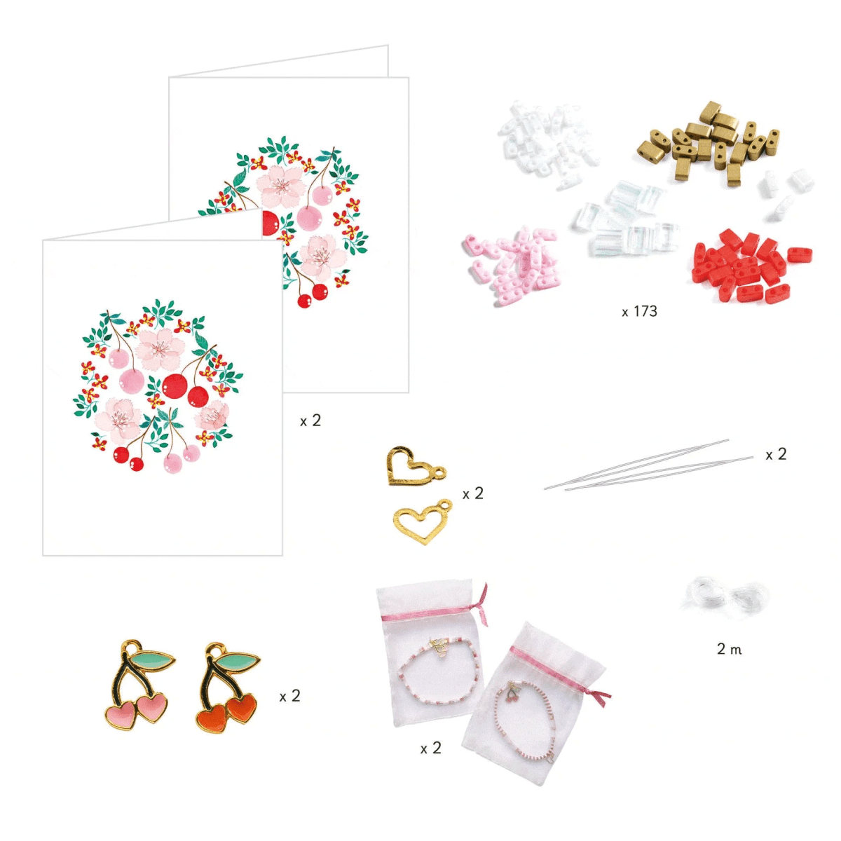 Hazlo Tu Mismo Pulseras Duo Cerezas - Djeco3