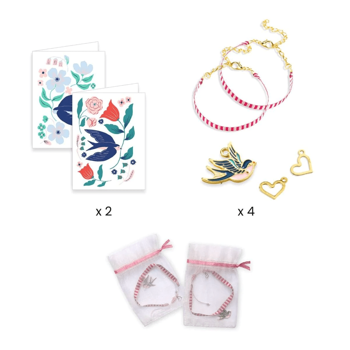 Hazlo Tu Mismo Pulseras Duo Cintas de Pájaro - Djeco3