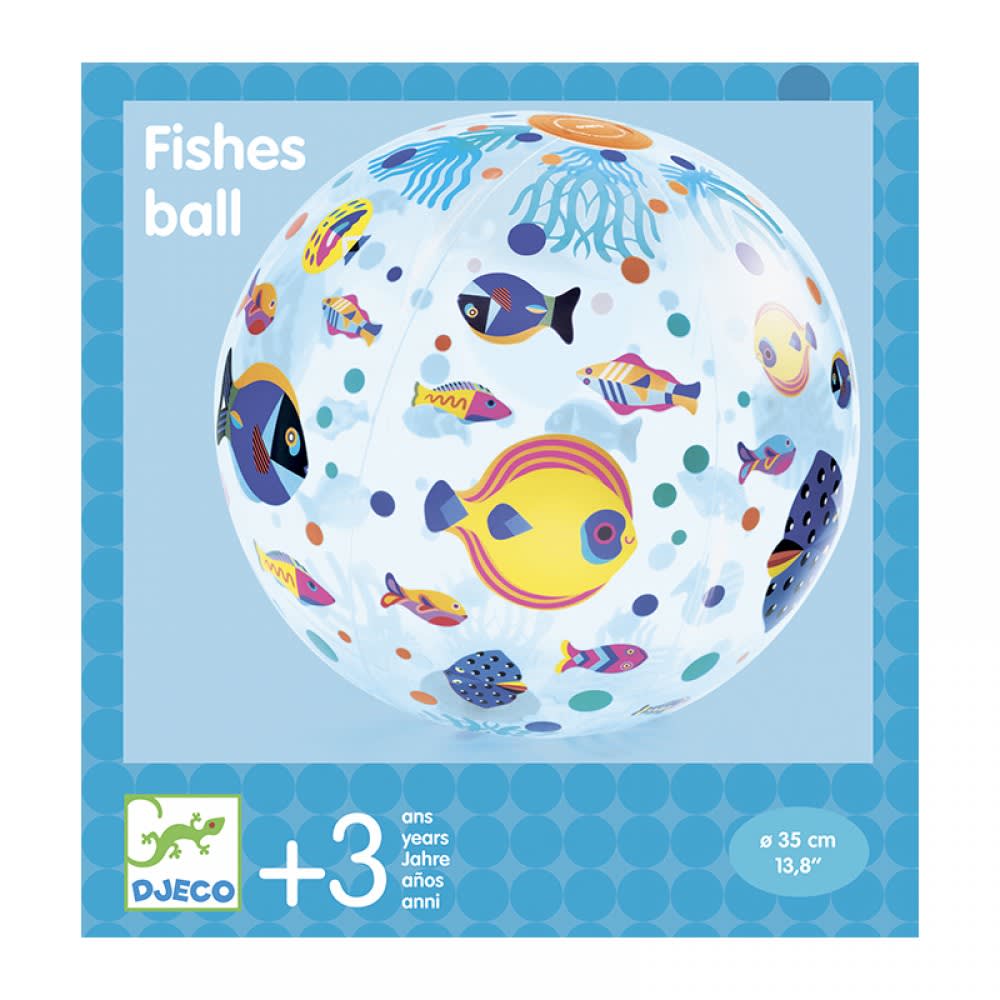 Pelota de Playa Inflable Peces - Djeco 2