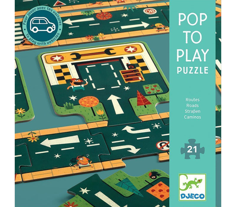 Puzzle Pista de Autos 21 Piezas - Djeco 3