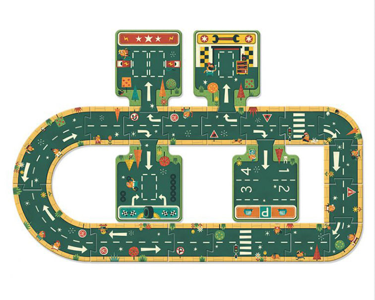 Puzzle Pista de Autos 21 Piezas - Djeco2