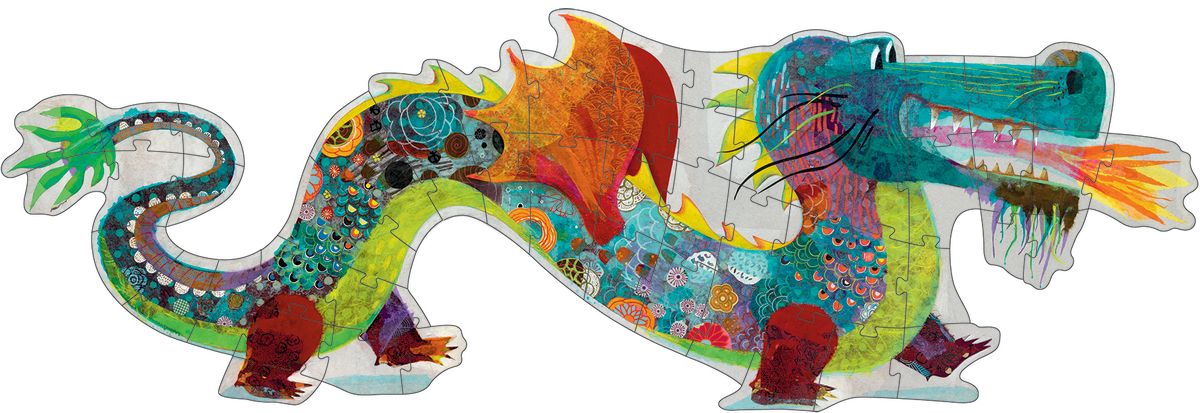 Puzzle Suelo Dragón 58 Piezas - Djeco1