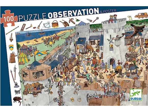 Puzzle Observación Castillo 100 Piezas - Djeco 1