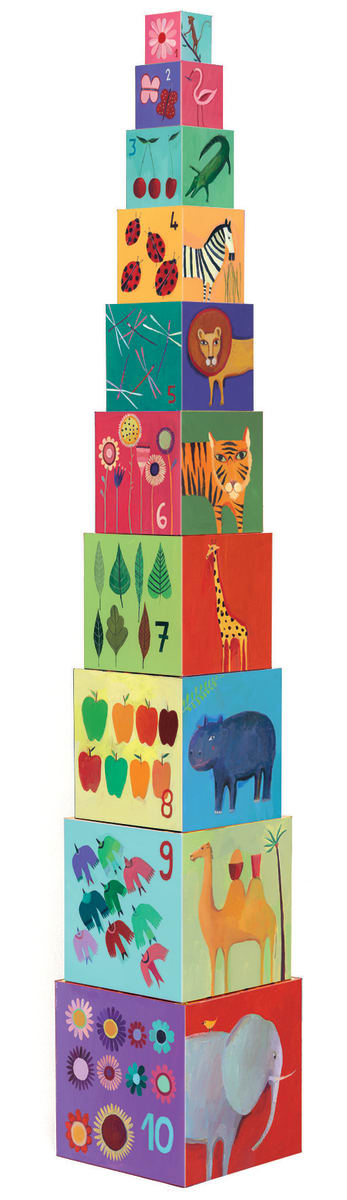 Cubos Apilables Naturaleza 10 Piezas - Djeco 1