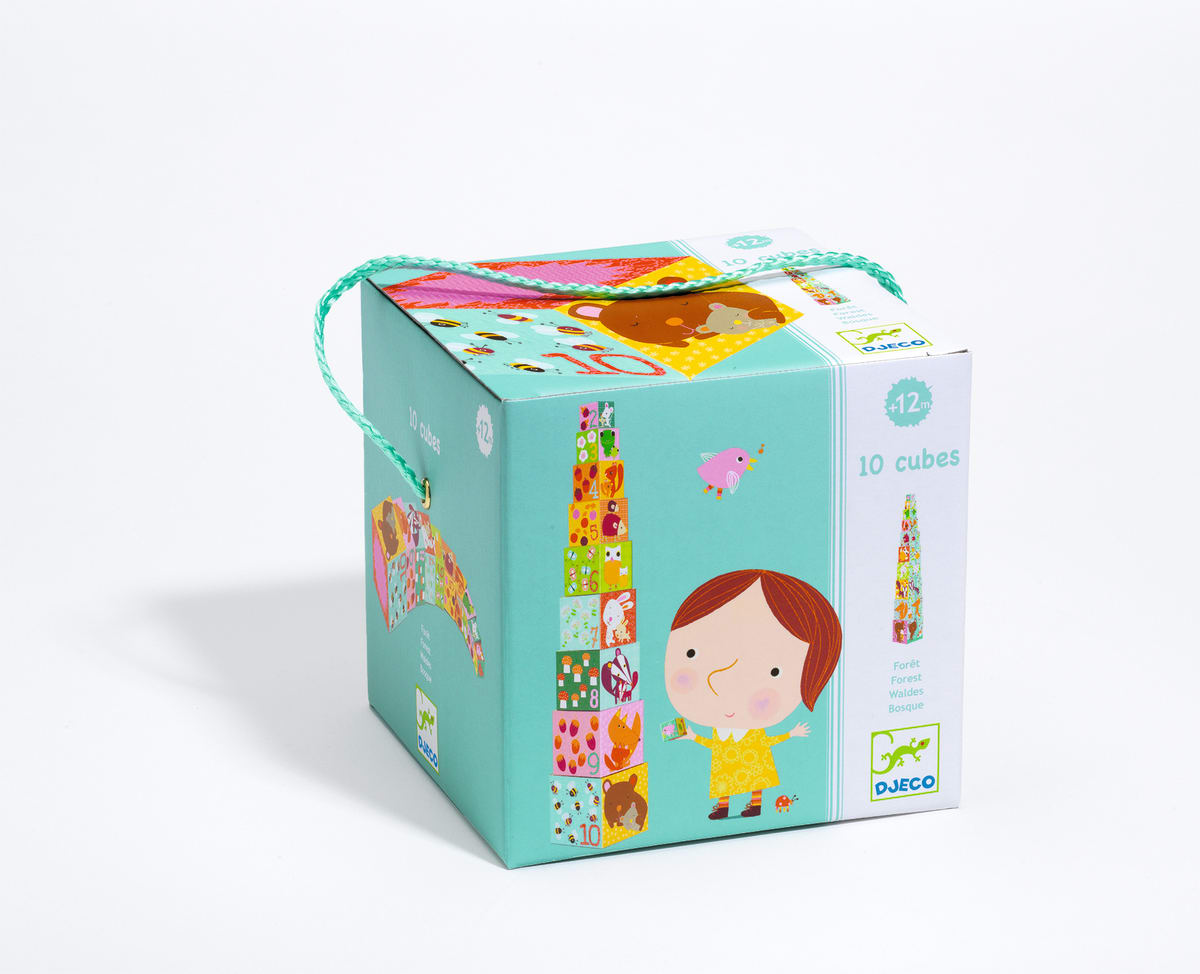 Cubos Apilables Bosque 10 Piezas - Djeco 3