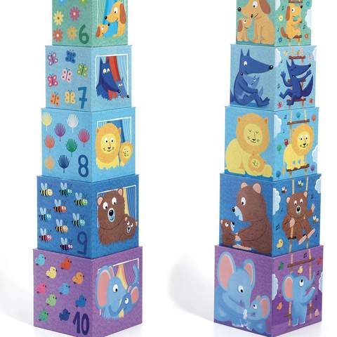 Cubos Apilables Rainbow - Djeco1