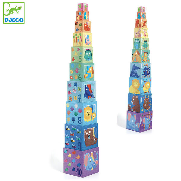 Cubos Apilables Rainbow - Djeco 2