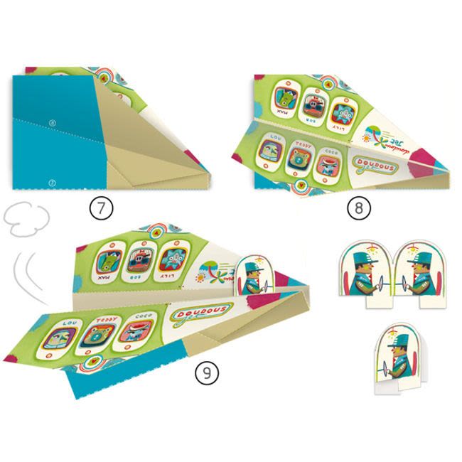 Origami Aviones Celeste - Djeco3