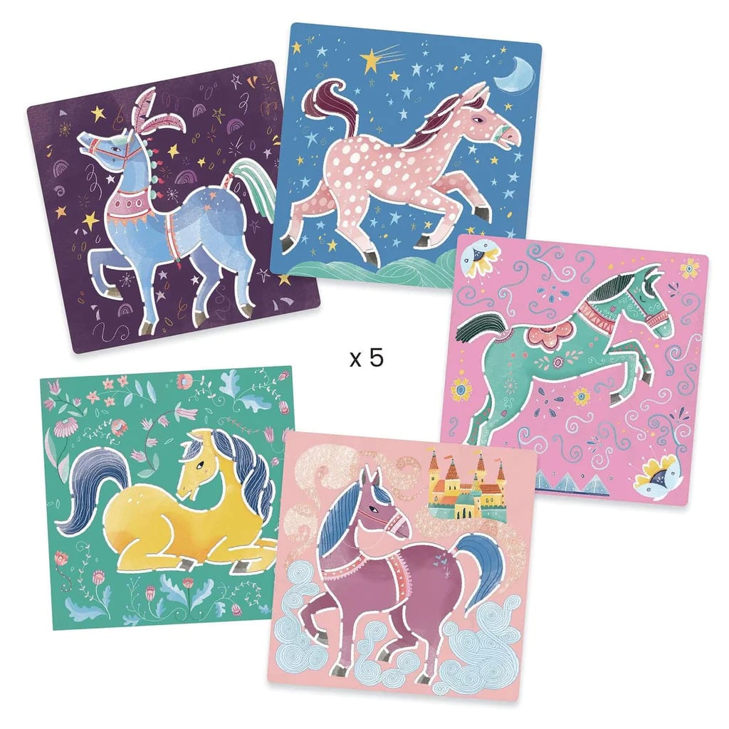 Plantillas de dibujo Caballos - Djeco2